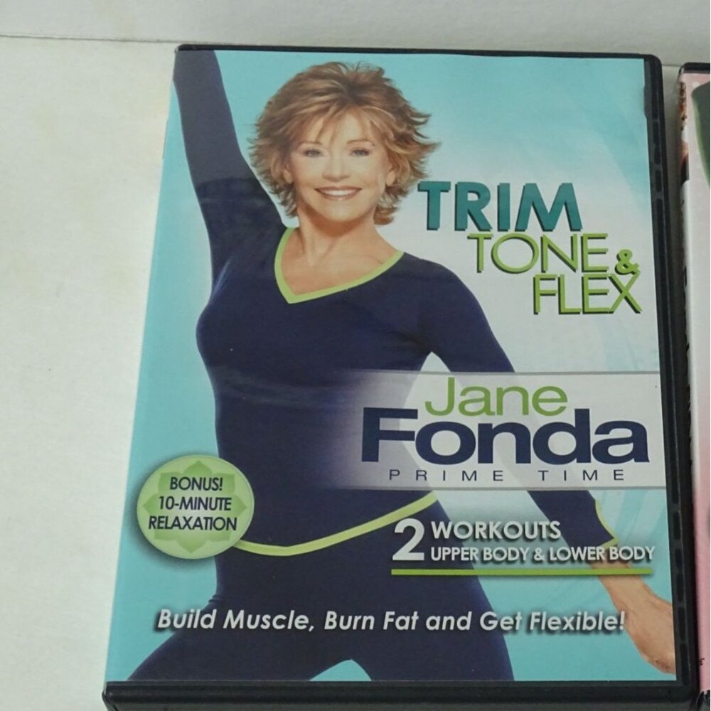 Jane Fonda Prime Time Workout DVD Set: Trim Tone & Flex + Firm & Burn